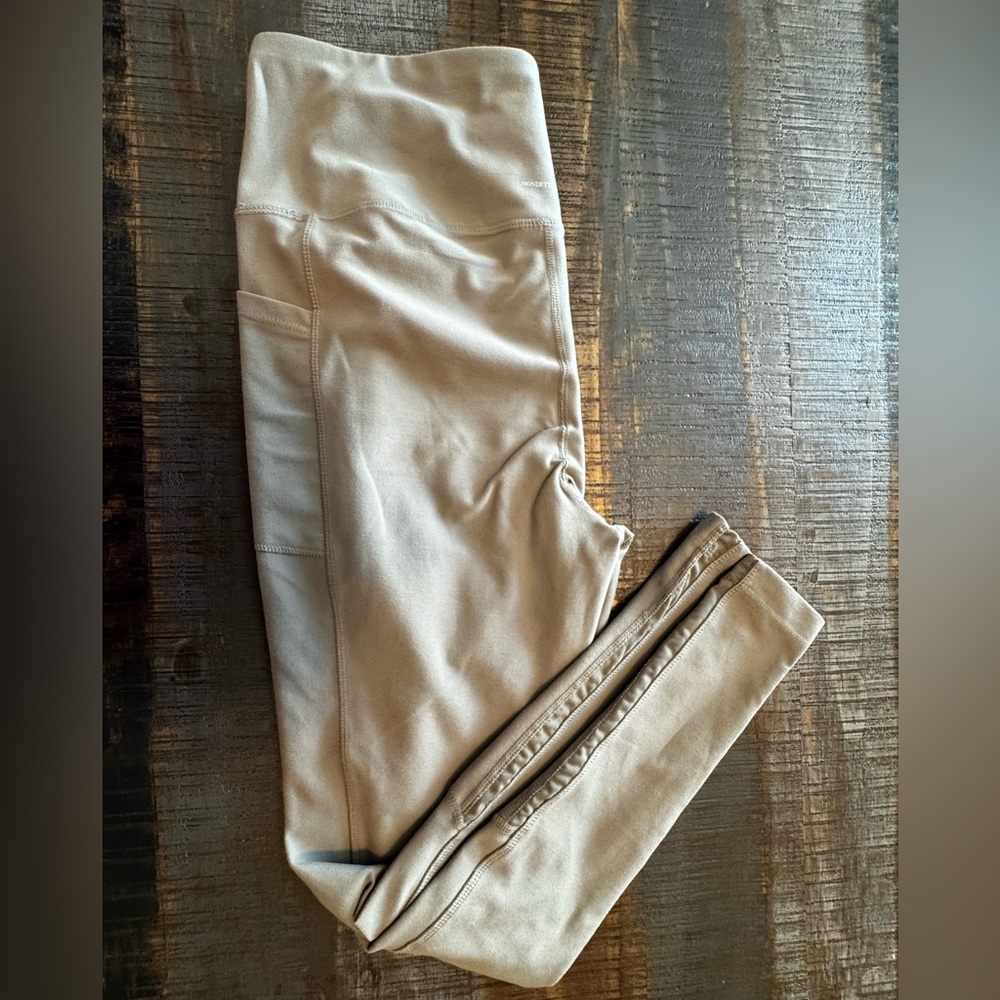 Mondetta leggings Poly Mesh Panel Leggings Active + Luxury Beige Large